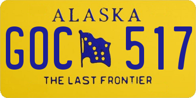 AK license plate GOC517