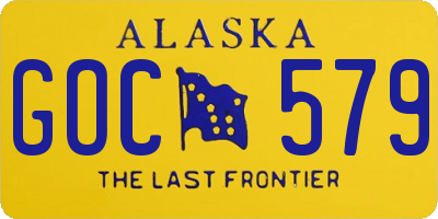 AK license plate GOC579