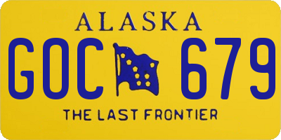 AK license plate GOC679