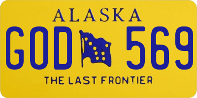 AK license plate GOD569