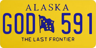 AK license plate GOD591