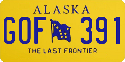 AK license plate GOF391