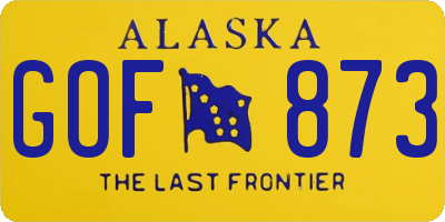 AK license plate GOF873