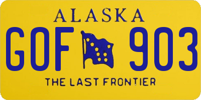 AK license plate GOF903