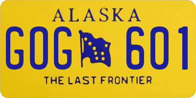 AK license plate GOG601