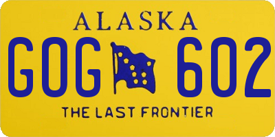 AK license plate GOG602
