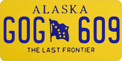 AK license plate GOG609