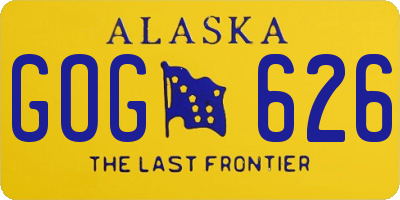 AK license plate GOG626