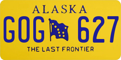 AK license plate GOG627