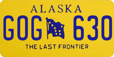 AK license plate GOG630