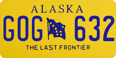 AK license plate GOG632