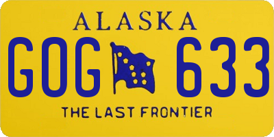 AK license plate GOG633