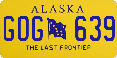 AK license plate GOG639