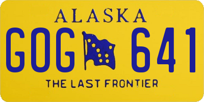 AK license plate GOG641
