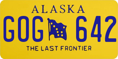 AK license plate GOG642
