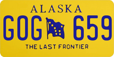AK license plate GOG659