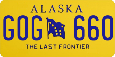 AK license plate GOG660