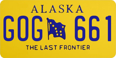 AK license plate GOG661