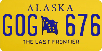AK license plate GOG676