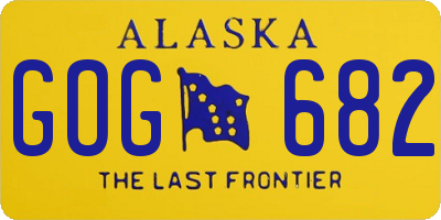 AK license plate GOG682