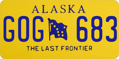 AK license plate GOG683