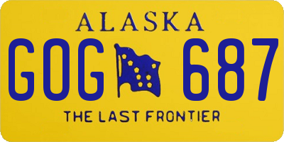 AK license plate GOG687
