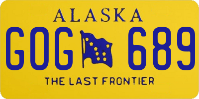 AK license plate GOG689