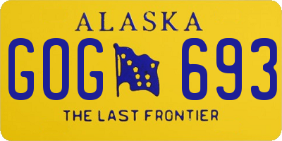 AK license plate GOG693