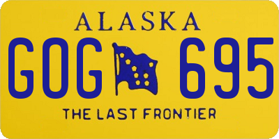 AK license plate GOG695