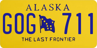 AK license plate GOG711