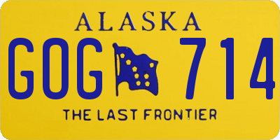 AK license plate GOG714