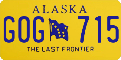 AK license plate GOG715