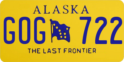 AK license plate GOG722