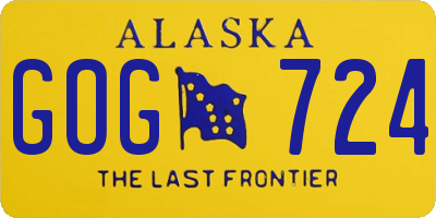 AK license plate GOG724