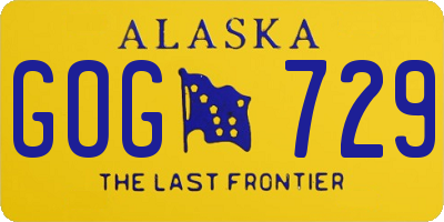 AK license plate GOG729