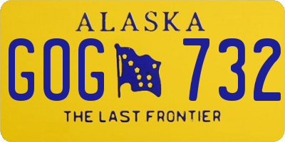AK license plate GOG732