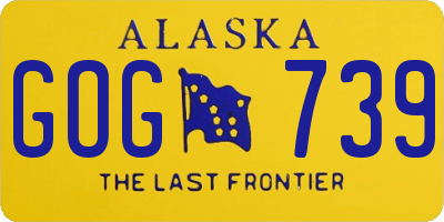 AK license plate GOG739