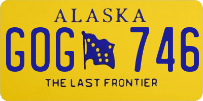 AK license plate GOG746