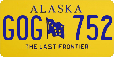 AK license plate GOG752
