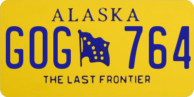 AK license plate GOG764