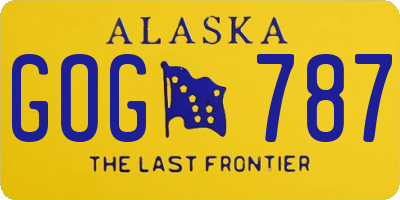AK license plate GOG787