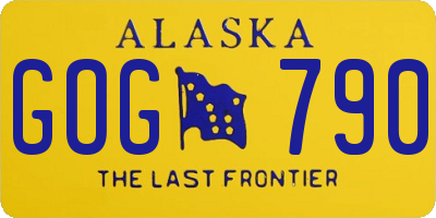 AK license plate GOG790