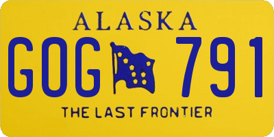 AK license plate GOG791