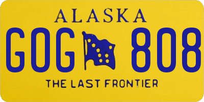 AK license plate GOG808