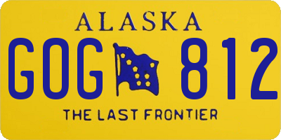AK license plate GOG812