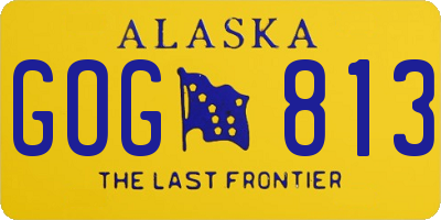 AK license plate GOG813