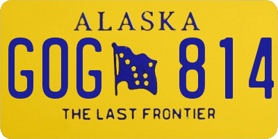 AK license plate GOG814