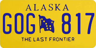 AK license plate GOG817