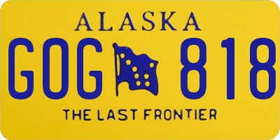 AK license plate GOG818
