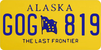 AK license plate GOG819